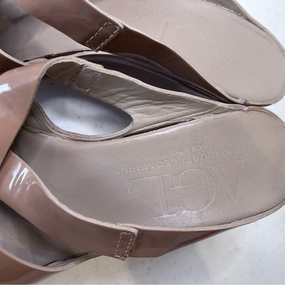 Gorgeous AGL Nude Platform Leather Sandals Women 38 - Picture 4 of 10